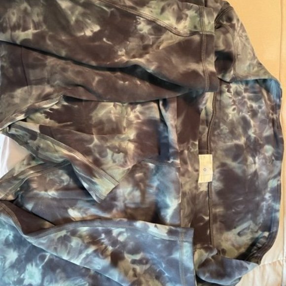 LULULEMON ALIGN HIGH-RISE CROP WITH POCKETS 23" Teal Graphite Grey Size: 20 - Picture 2 of 2